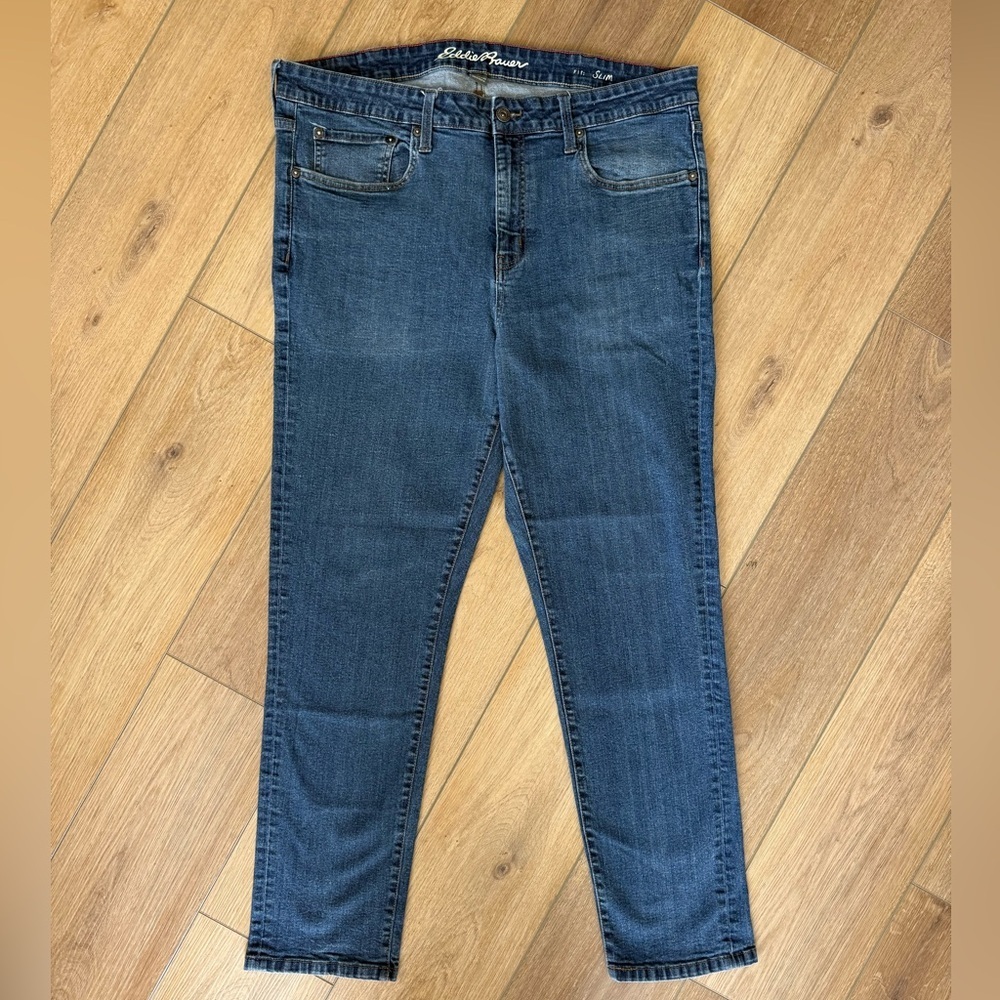 Eddie Bauer Men's Slim Jeans - Dark Blue